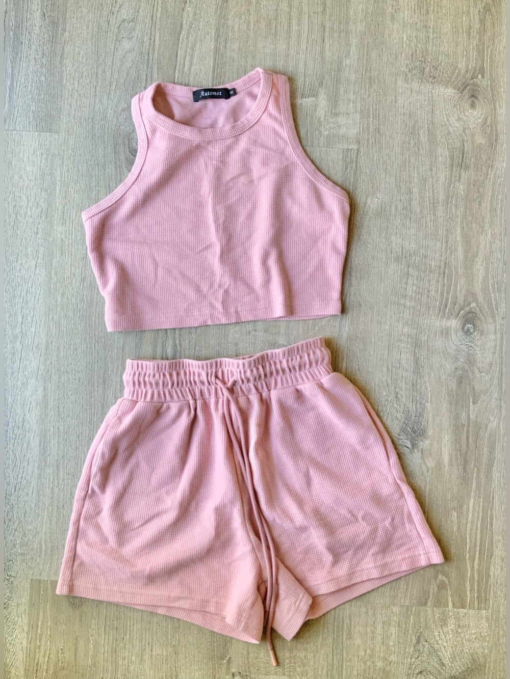 Automet Matching Lounge Set Crop Top & Shorts Small